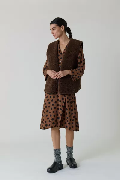 Brown Femme Robes Robe Rolie Spot Leon & Harper Haut De Gamme