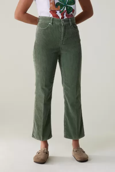 Pantalon Pipou Plain Leon & Harper Prix Imbattable Pantalons & Jeans Femme Green