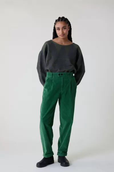 Pantalons & Jeans Femme Leon & Harper Complet Pantalon Prom Plain Green