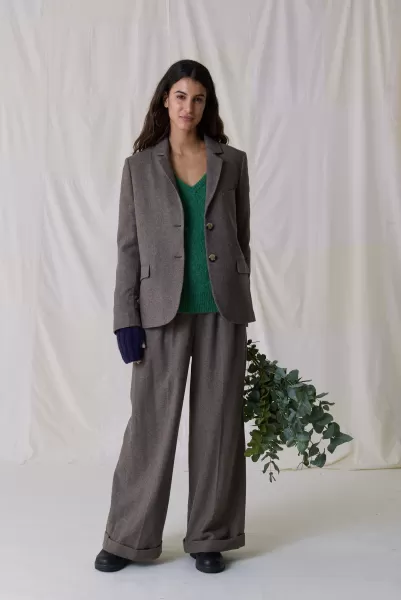 Pantalon Popsi Plain Leon & Harper Formidable Pantalons & Jeans Femme Grey