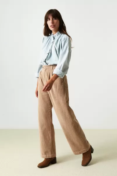 Grand Leon & Harper Femme Pantalon Pitchou Plain Pantalons & Jeans Ciment