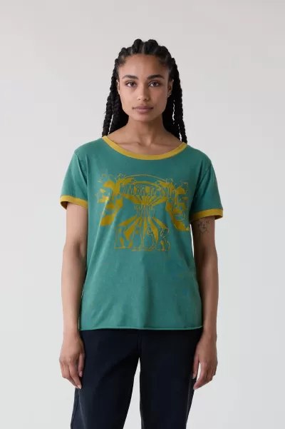 Prix Cassé T-Shirts & Tops Leon & Harper Tshirt Toro Embracing Femme Green