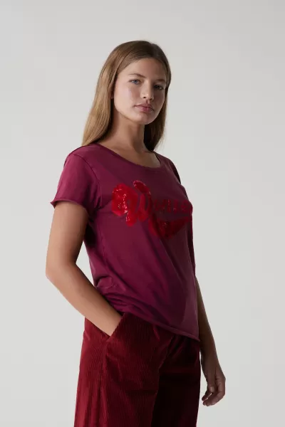 T-Shirts & Tops Incroyable Leon & Harper Wine Femme Tshirt Toro Women