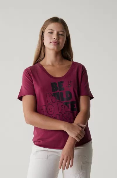 T-Shirts & Tops Femme Wine Leon & Harper Tshirt Tizia Wise Qualité Garantie