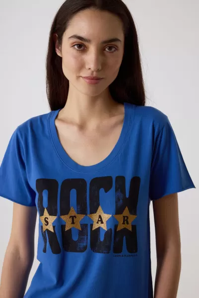 Marin T-Shirt Tizia Stars Spacieux T-Shirts & Tops Femme Leon & Harper