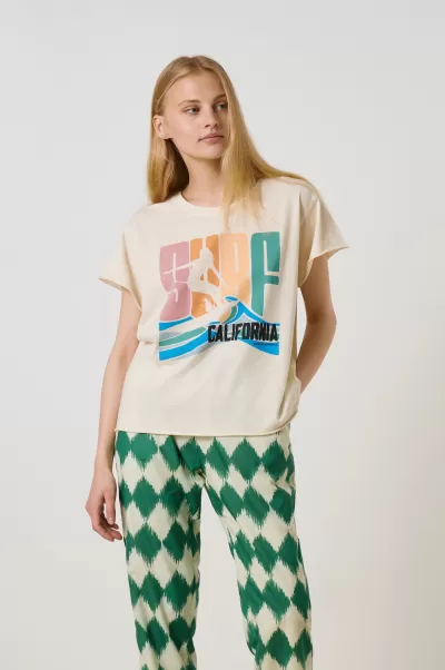 T-Shirts & Tops Off White Leon & Harper Regarder Femme T-Shirt Tulum Surf