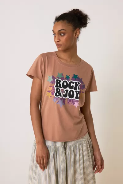 T-Shirts & Tops Rester Leon & Harper T-Shirt Toro Rocky Peach Femme