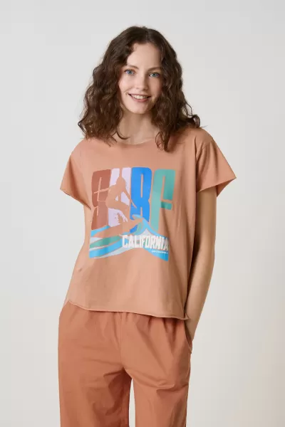 Peach Magasin En Ligne Femme Leon & Harper T-Shirt Tulum Surf T-Shirts & Tops