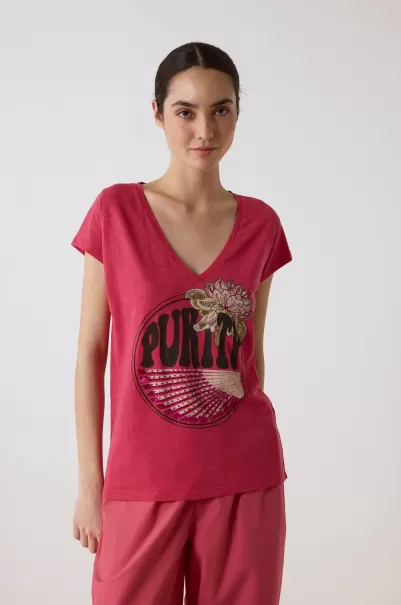Leon & Harper Unique T-Shirts & Tops Cherry Femme T-Shirt Tonton Lotus