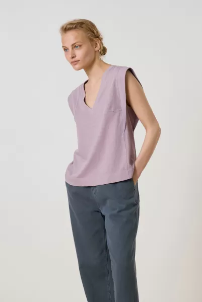 Femme Leon & Harper T-Shirts & Tops T-Shirt Trima Basik Lilac Tenir