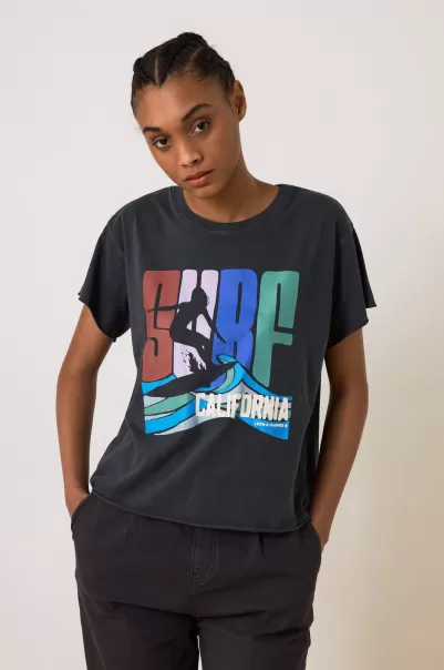 Leon & Harper T-Shirts & Tops Carbone Design Femme T-Shirt Tulum Surf