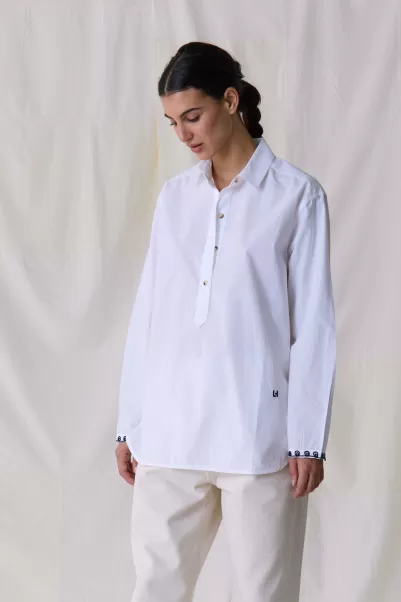 Leon & Harper Chemise Chipo Plain White Chemises & Blouses Femme Précieux