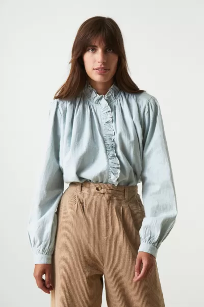 Blouse Chypre Stripy Blue Femme Chemises & Blouses Leon & Harper Coût